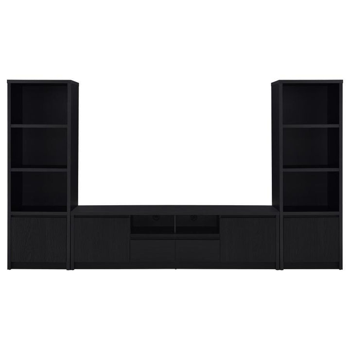 Winfield - 3 - Sheld Media Tower Entertainment Pier - Black Piers modern furniture Contempo Furniture