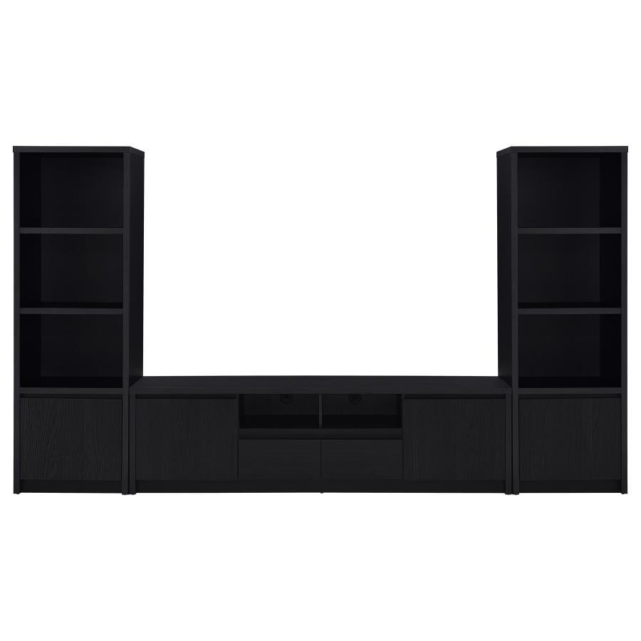 Winfield - 3 - Sheld Media Tower Entertainment Pier - Black Piers modern furniture Contempo Furniture
