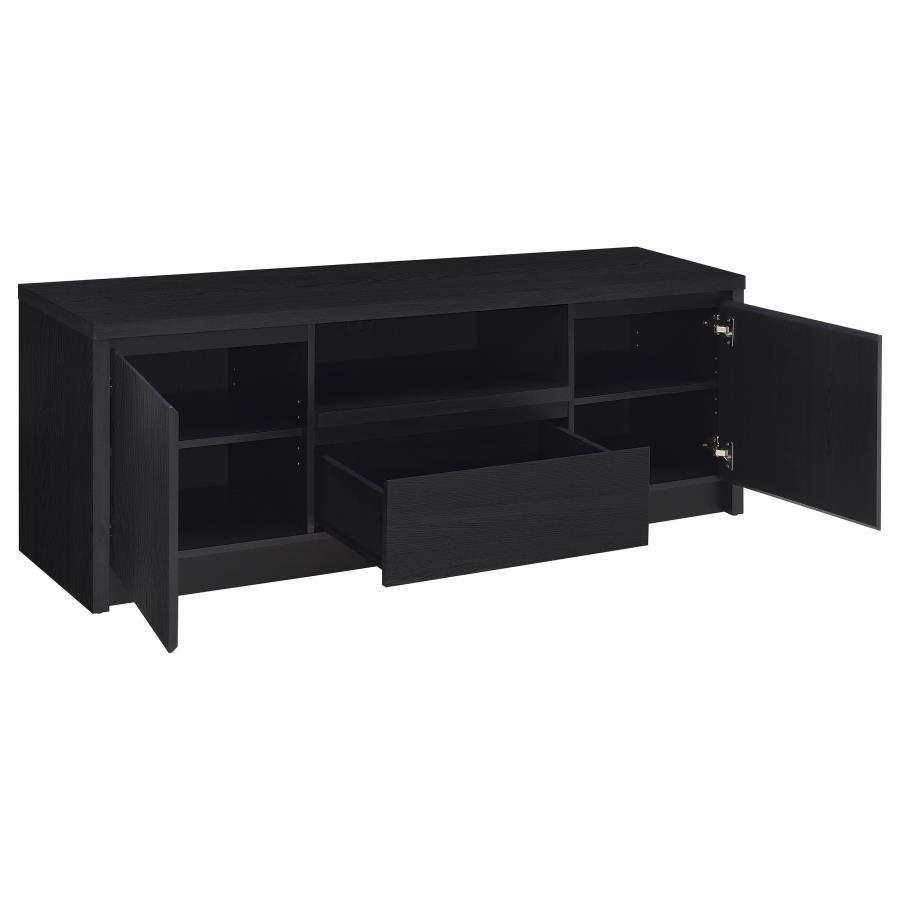 Winfield - 60" 2 - Door TV Stand Media Console - Black TV Stand modern furniture Contempo Furniture