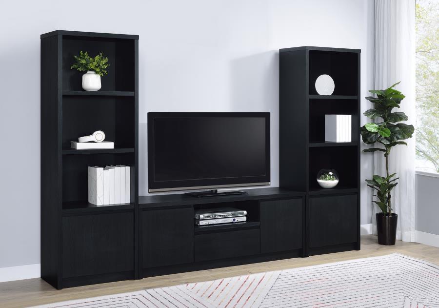 Winfield - 60" 2 - Door TV Stand Media Console - Black TV Stand modern furniture Contempo Furniture