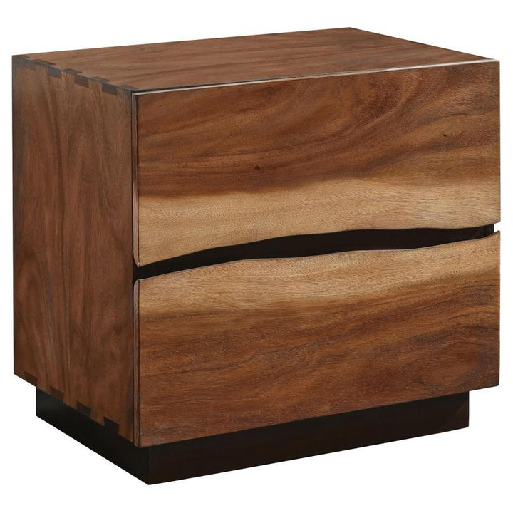 Winslow - 2 - Drawer Nightstand - Smokey Walnut Accent Nightstand modern furniture Contempo Furniture
