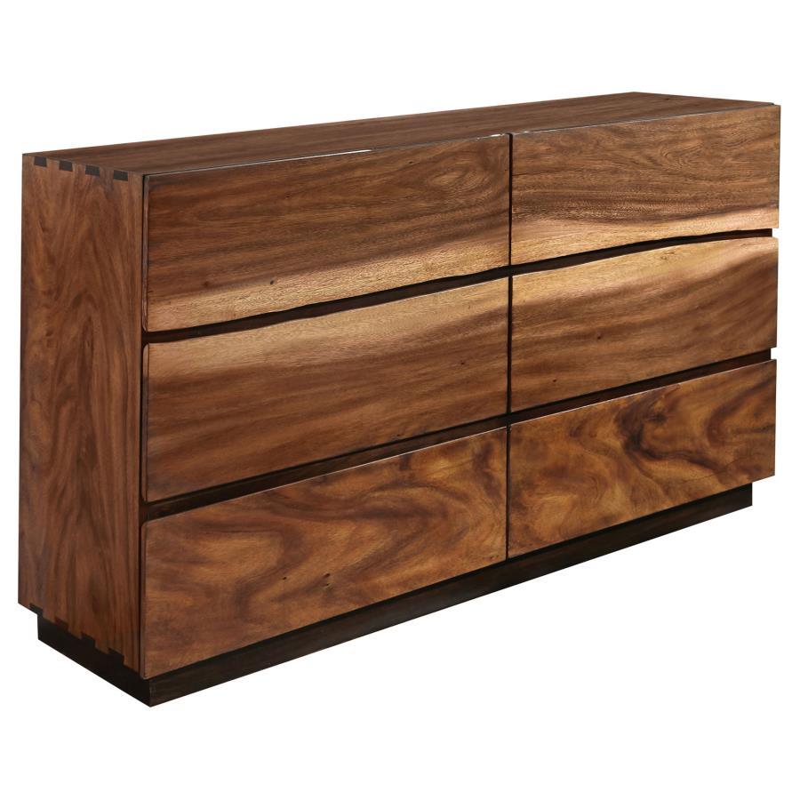 Winslow - 6 - Drawer Dresser - Smokey Walnut Dressers modern furniture Contempo Furniture