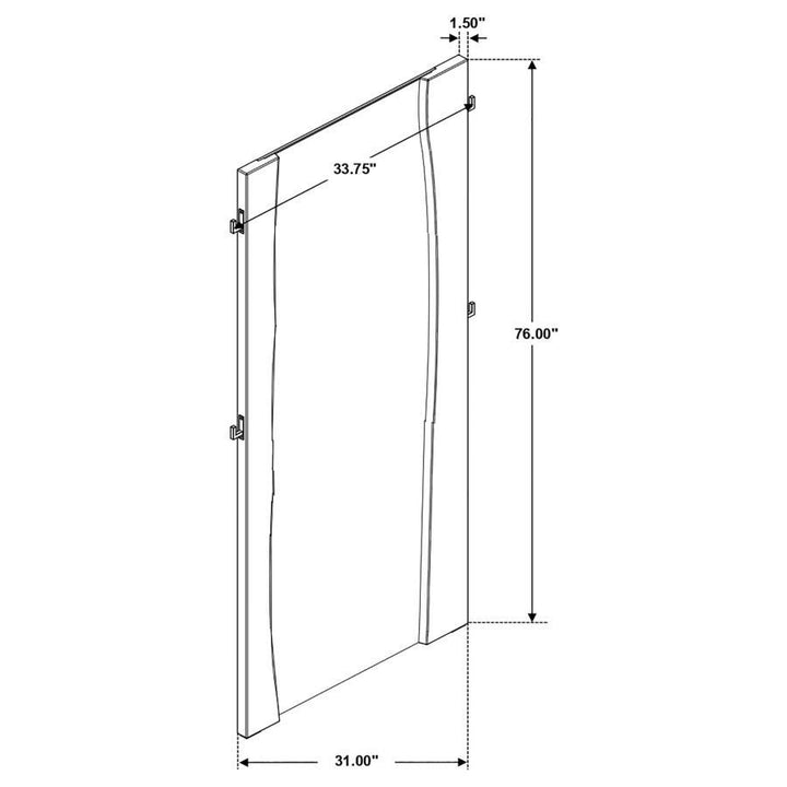 Winslow - Standing Floor Mirror - Smokey Walnut Floor Mirror modern furniture Contempo Furniture