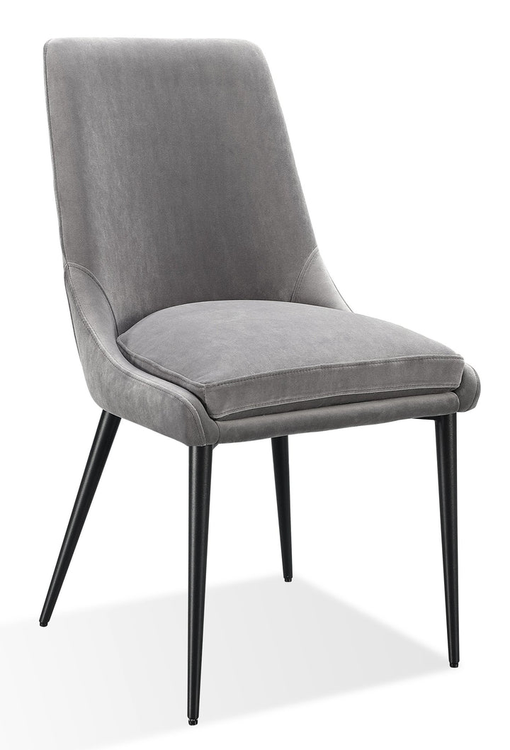 Winston Upholstered Metal Leg Dining Chair in Goose and Black (Set of 2) Chair modern furniture Contempo Furniture