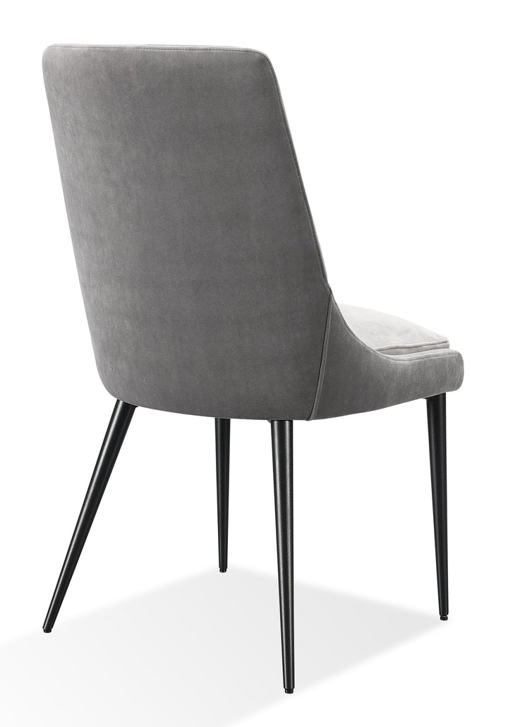 Winston Upholstered Metal Leg Dining Chair in Goose and Black (Set of 2) Chair modern furniture Contempo Furniture