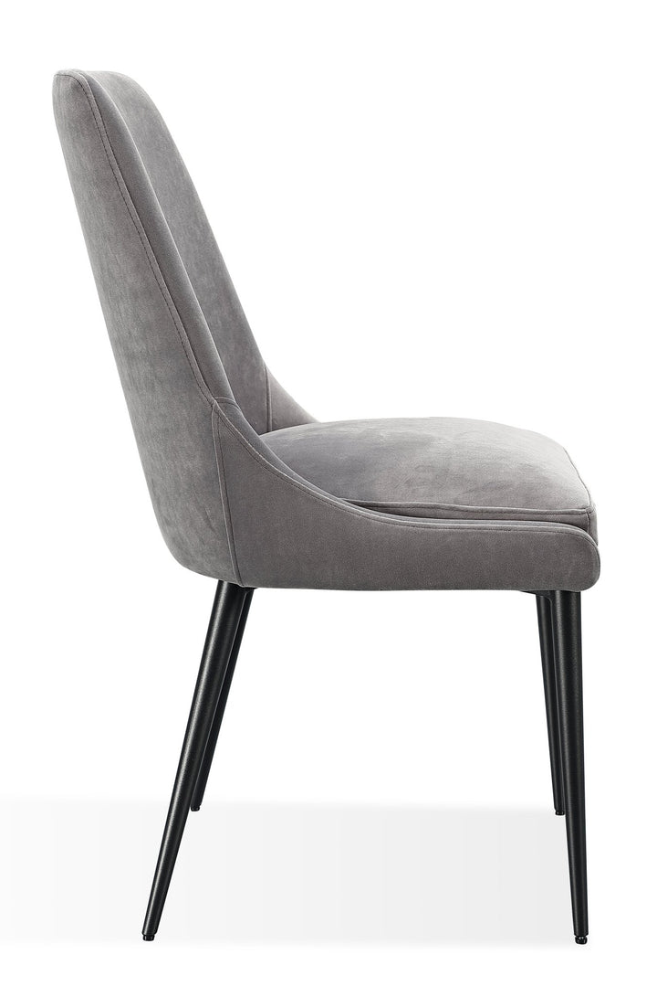 Winston Upholstered Metal Leg Dining Chair in Goose and Black (Set of 2) Chair modern furniture Contempo Furniture