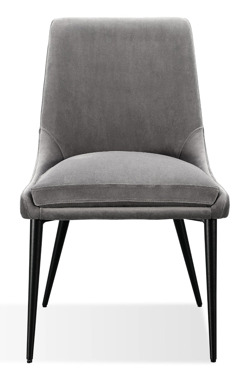 Winston Upholstered Metal Leg Dining Chair in Goose and Black (Set of 2) Chair modern furniture Contempo Furniture