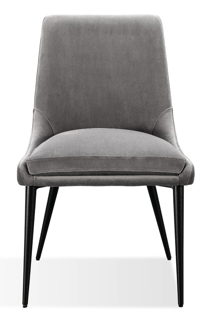 Winston Upholstered Metal Leg Dining Chair in Goose and Black (Set of 2) Chair modern furniture Contempo Furniture
