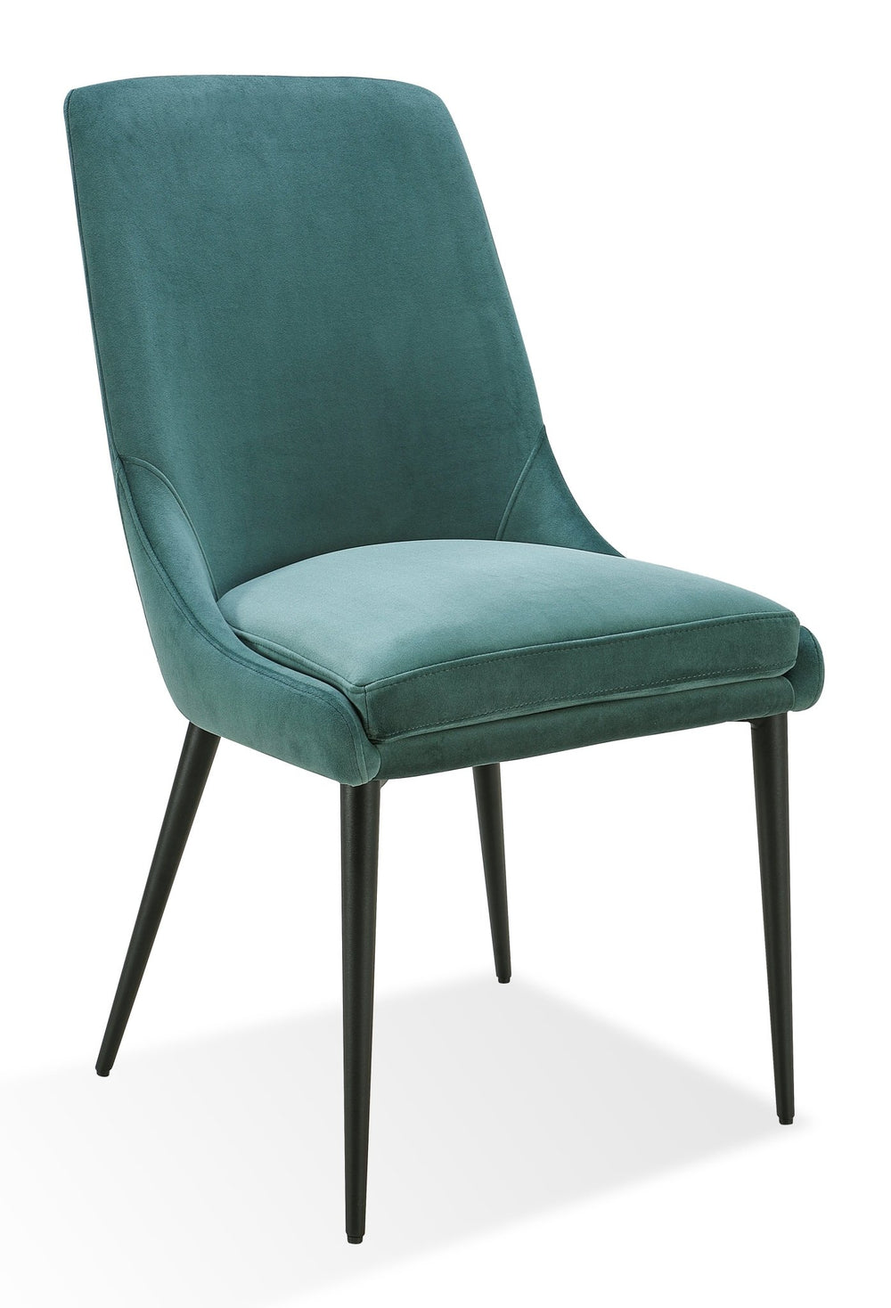 Winston Upholstered Metal Leg Dining Chair in Smoked Green and Black (Set of 2) Chair modern furniture Contempo Furniture