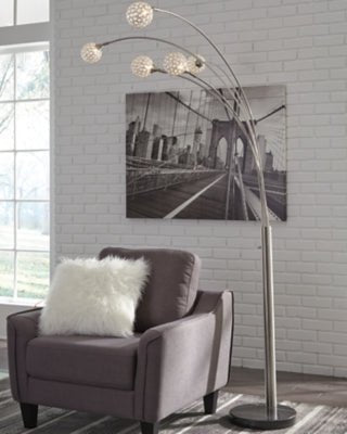Winter Arc Lamp - Pearl Silver Floor Lamp modern furniture Contempo Furniture