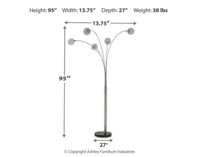 Winter Arc Lamp - Pearl Silver Floor Lamp modern furniture Contempo Furniture