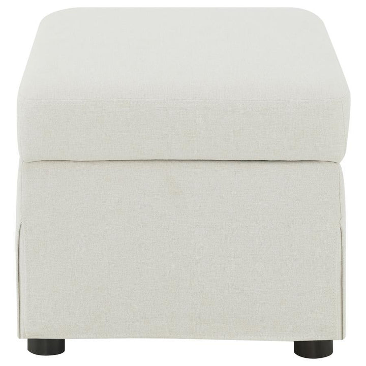 Winter - Upholstered Hydraulic Lift Top Storage Ottoman - Beige Storage Ottoman modern furniture Contempo Furniture