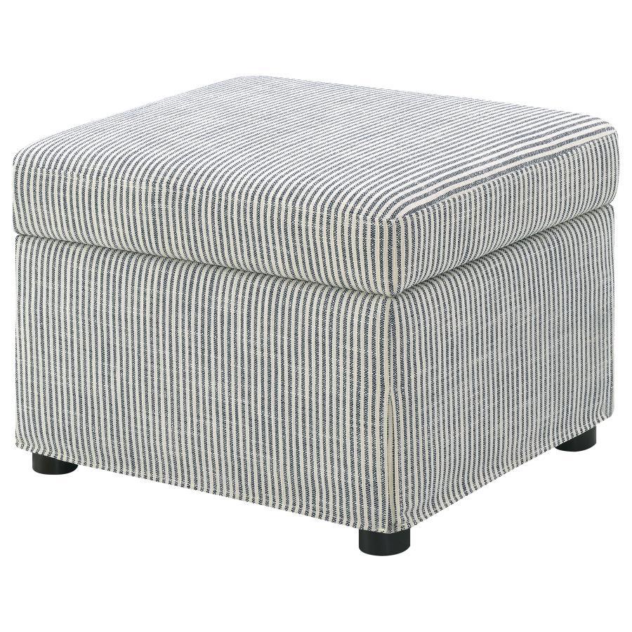Winter - Upholstered Hydraulic Lift Top Storage Ottoman - Gray Storage Ottoman modern furniture Contempo Furniture