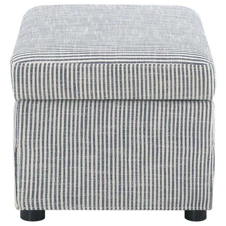 Winter - Upholstered Hydraulic Lift Top Storage Ottoman - Gray Storage Ottoman modern furniture Contempo Furniture