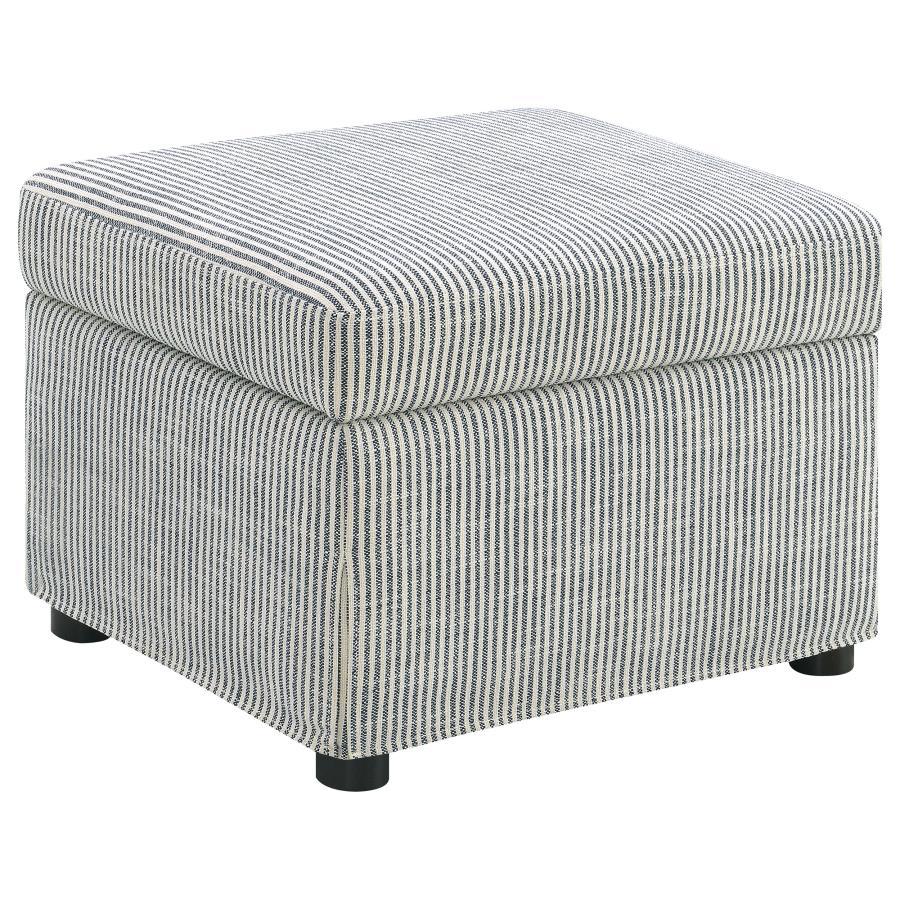 Winter - Upholstered Hydraulic Lift Top Storage Ottoman - Gray Storage Ottoman modern furniture Contempo Furniture