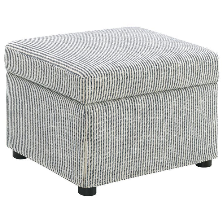Winter - Upholstered Hydraulic Lift Top Storage Ottoman - Gray Storage Ottoman modern furniture Contempo Furniture