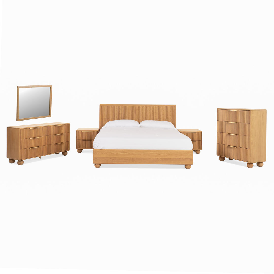 Winters  Modern Natural Oak Bedroom Set