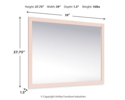 Wistenpine Bedroom Mirror - Pink Mirror modern furniture Contempo Furniture