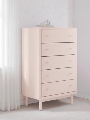 Wistenpine Chest of Drawers - Pink Accent Chest modern furniture Contempo Furniture