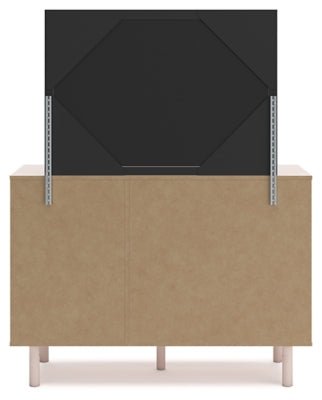 Wistenpine Dresser and Mirror - Pink Dresser &amp; Mirror modern furniture Contempo Furniture