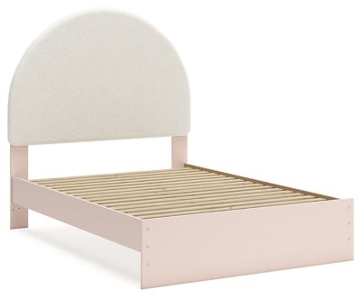 Wistenpine Full Upholstered Panel Bed - Pink Upholstered Bed modern furniture Contempo Furniture