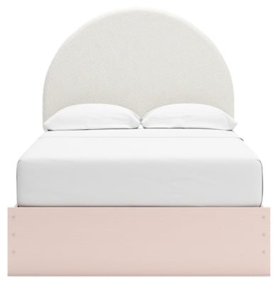 Wistenpine Full Upholstered Panel Bed - Pink Upholstered Bed modern furniture Contempo Furniture