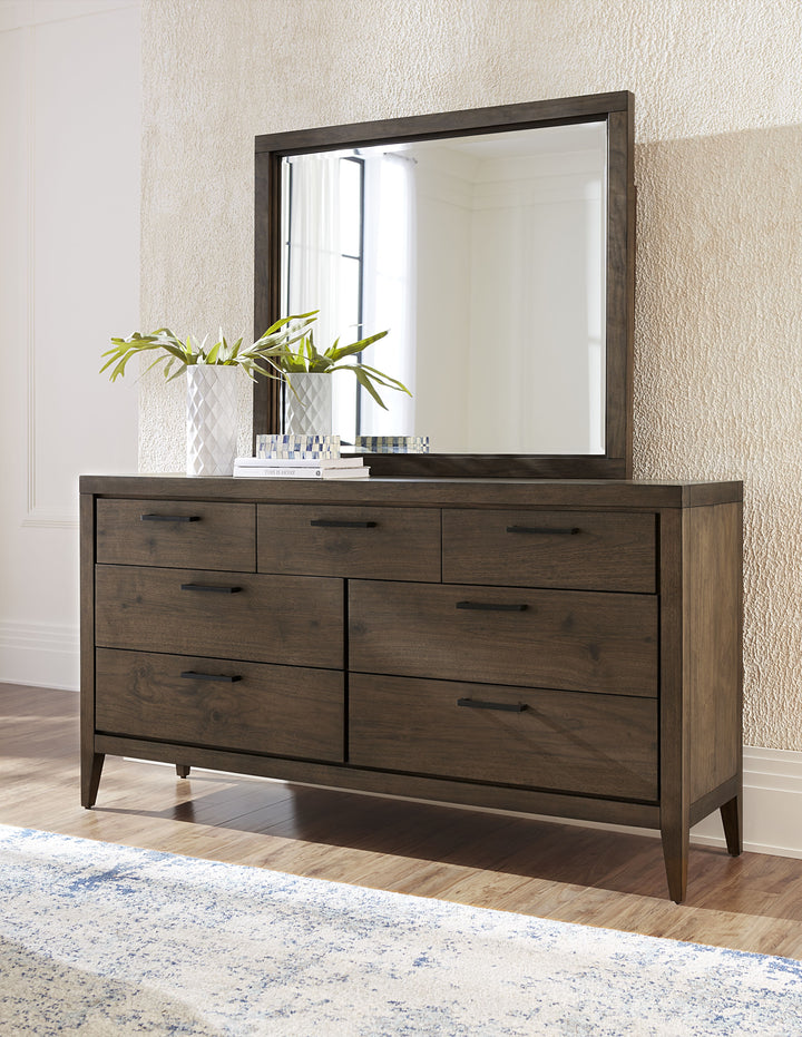 Modus Furniture Lwy682A Boracay Seven Drawer Walnut Dresser In Wild Oats Brown 2024