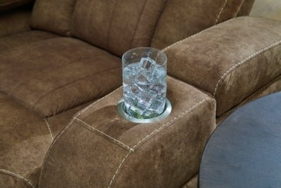 Wolfridge Power Reclining Loveseat - Dark Brown Reclining Loveseat modern furniture Contempo Furniture