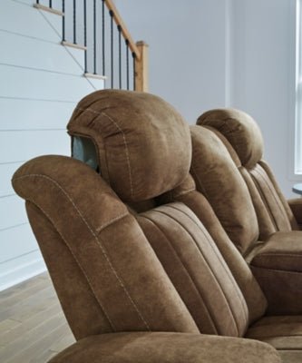 Wolfridge Power Reclining Loveseat - Dark Brown Reclining Loveseat modern furniture Contempo Furniture
