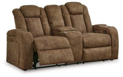 Wolfridge Power Reclining Loveseat - Dark Brown Reclining Loveseat modern furniture Contempo Furniture