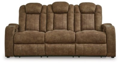 Wolfridge Power Reclining Sofa - Dark Brown Reclining Sofa modern furniture Contempo Furniture