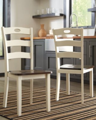 Woodanville Dining Chair - Light Brown Chair Set modern furniture Contempo Furniture