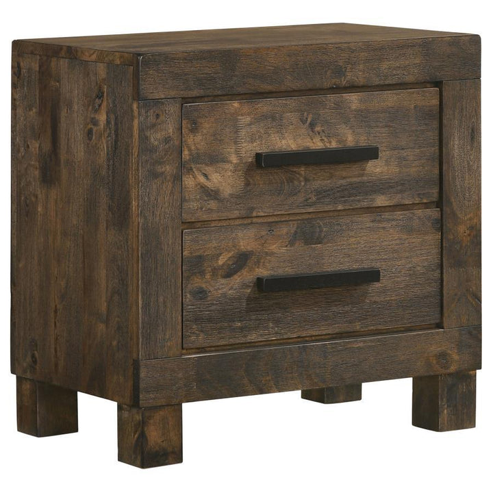 Woodmont - 2 - Drawer Nightstand - Rustic Golden Brown Accent Nightstand modern furniture Contempo Furniture