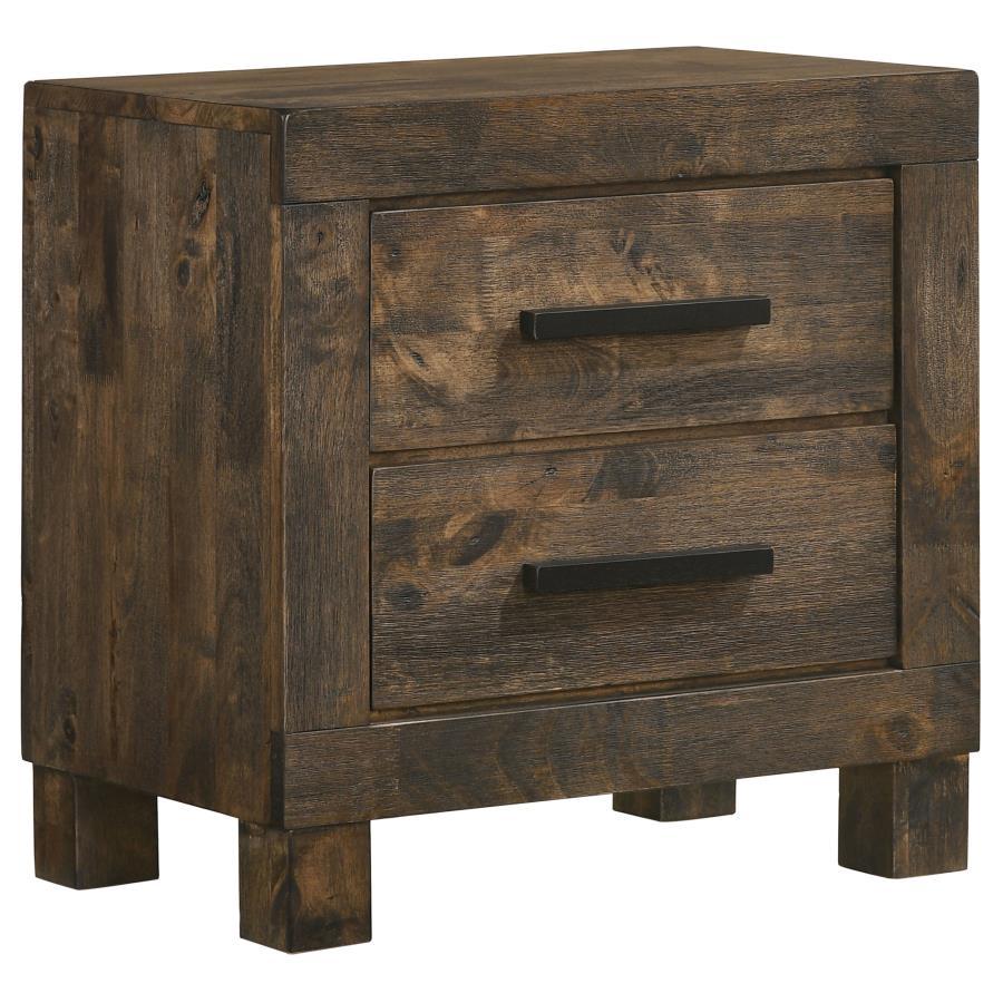 Woodmont - 2 - Drawer Nightstand - Rustic Golden Brown Accent Nightstand modern furniture Contempo Furniture