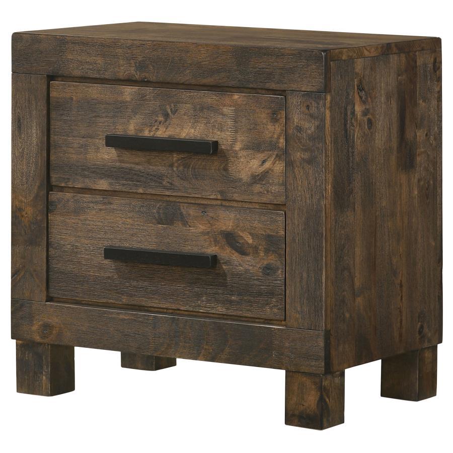 Woodmont - 2 - Drawer Nightstand - Rustic Golden Brown Accent Nightstand modern furniture Contempo Furniture