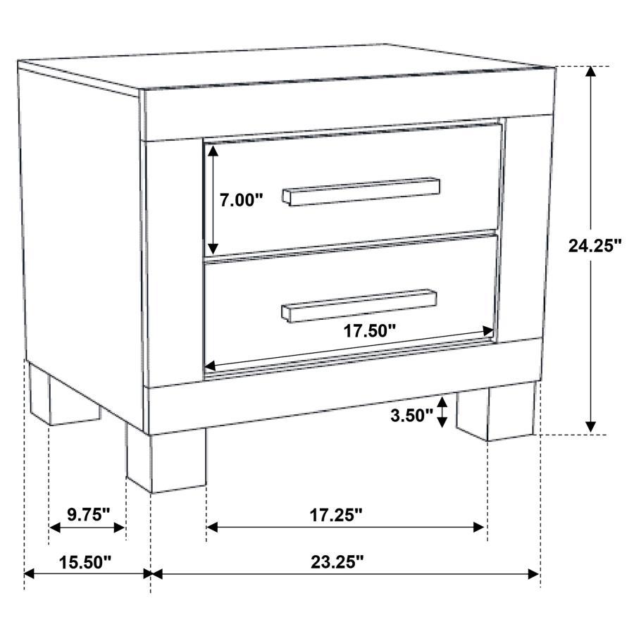 Woodmont - 2 - Drawer Nightstand - Rustic Golden Brown Accent Nightstand modern furniture Contempo Furniture