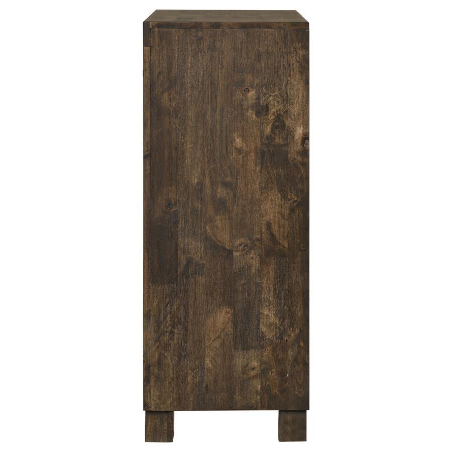 Woodmont - 5 - Drawer Bedroom Chest - Rustic Golden Brown Accent Chest modern furniture Contempo Furniture