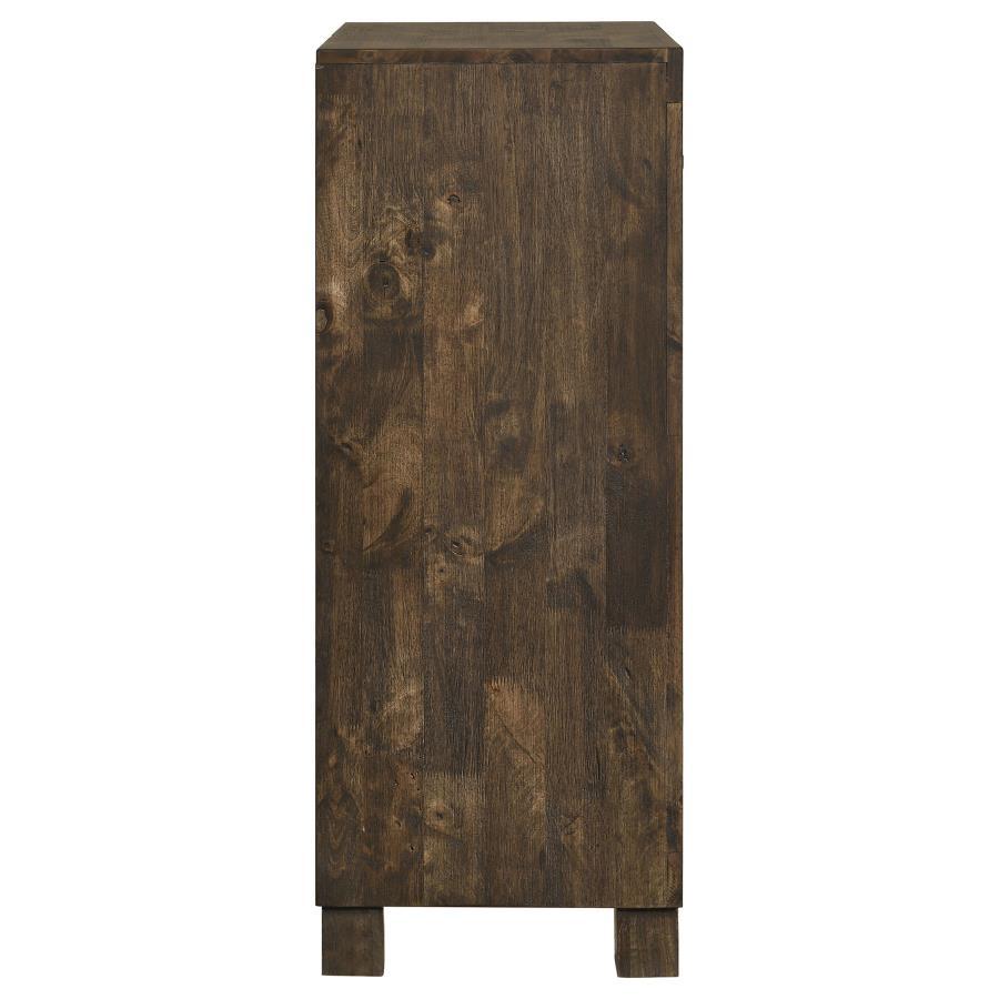 Woodmont - 5 - Drawer Bedroom Chest - Rustic Golden Brown Accent Chest modern furniture Contempo Furniture