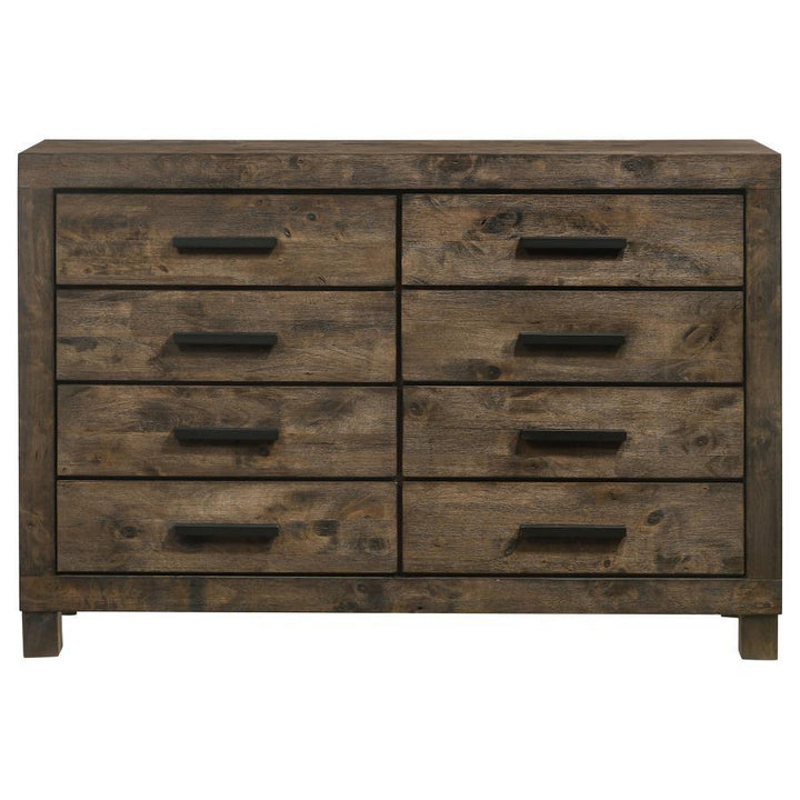 Woodmont - 8 - Drawer Dresser - Rustic Golden Brown Dressers modern furniture Contempo Furniture