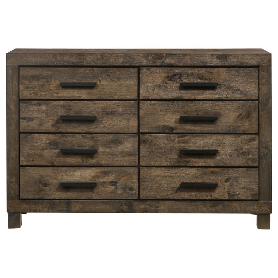 Woodmont - 8 - Drawer Dresser - Rustic Golden Brown Dressers modern furniture Contempo Furniture