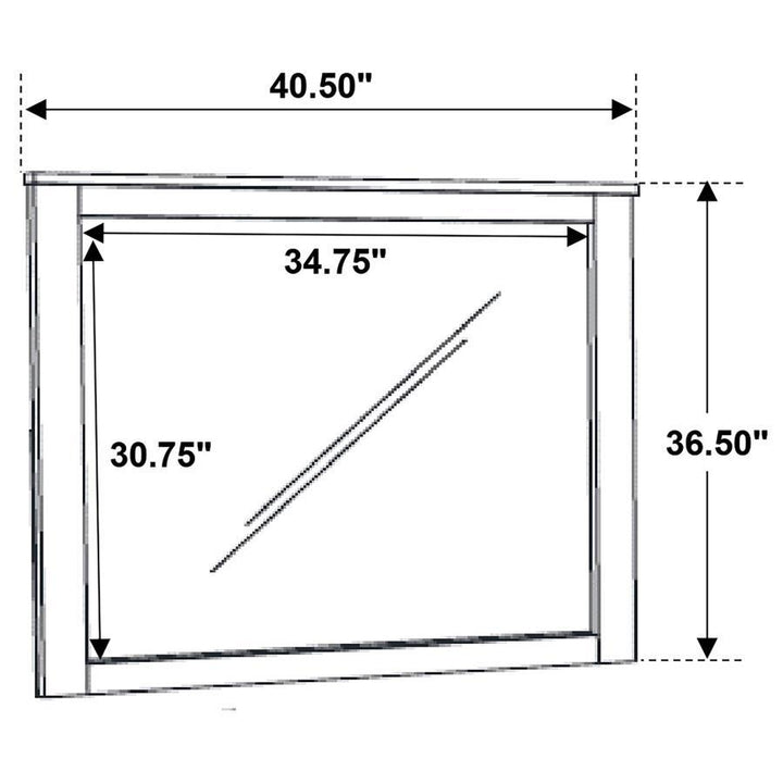 Woodmont - Dresser Mirror - Rustic Golden Brown Mirror modern furniture Contempo Furniture