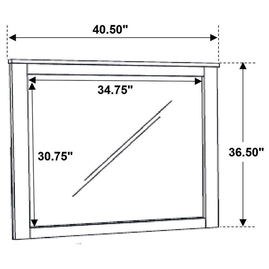 Woodmont - Dresser Mirror - Rustic Golden Brown Mirror modern furniture Contempo Furniture
