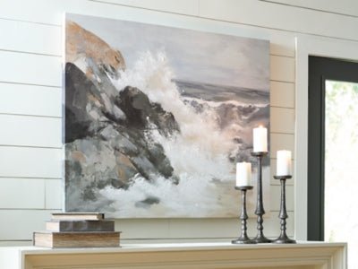 Worthner Wall Art - Gray Canvas Art modern furniture Contempo Furniture