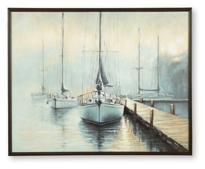 Worthney Wall Art - Blue | Ashley Furniture
