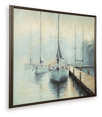 Worthney Wall Art - Blue Canvas Art modern furniture Contempo Furniture
