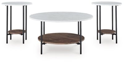 Wrenwich Table (Set of 3) - White Table Set modern furniture Contempo Furniture