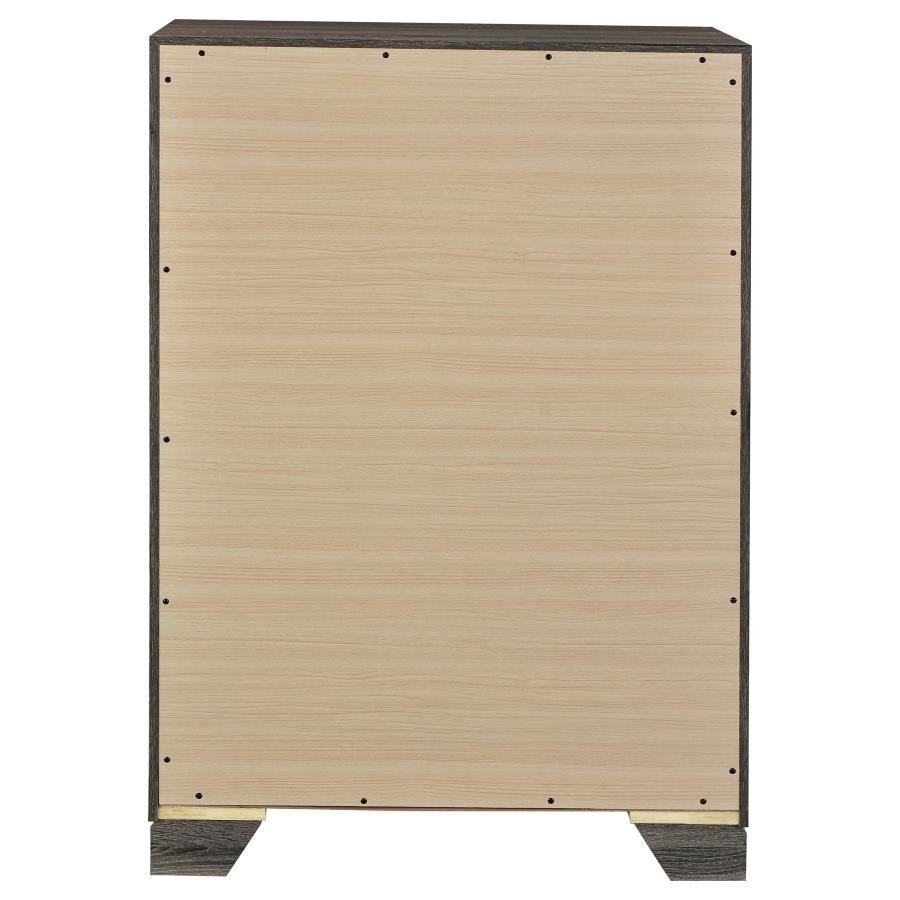 Wright - 4 - Drawer Chest Of Drawers - Brown Oak Accent Chest modern furniture Contempo Furniture