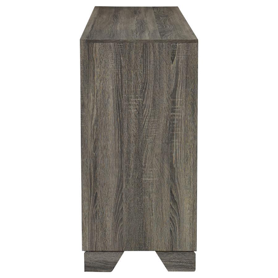 Wright - 6 - Drawer Dresser Cabinet - Brown Oak Dressers modern furniture Contempo Furniture