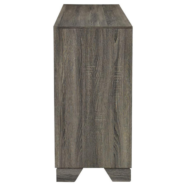 Wright - 6 - Drawer Dresser Cabinet - Brown Oak Dressers modern furniture Contempo Furniture