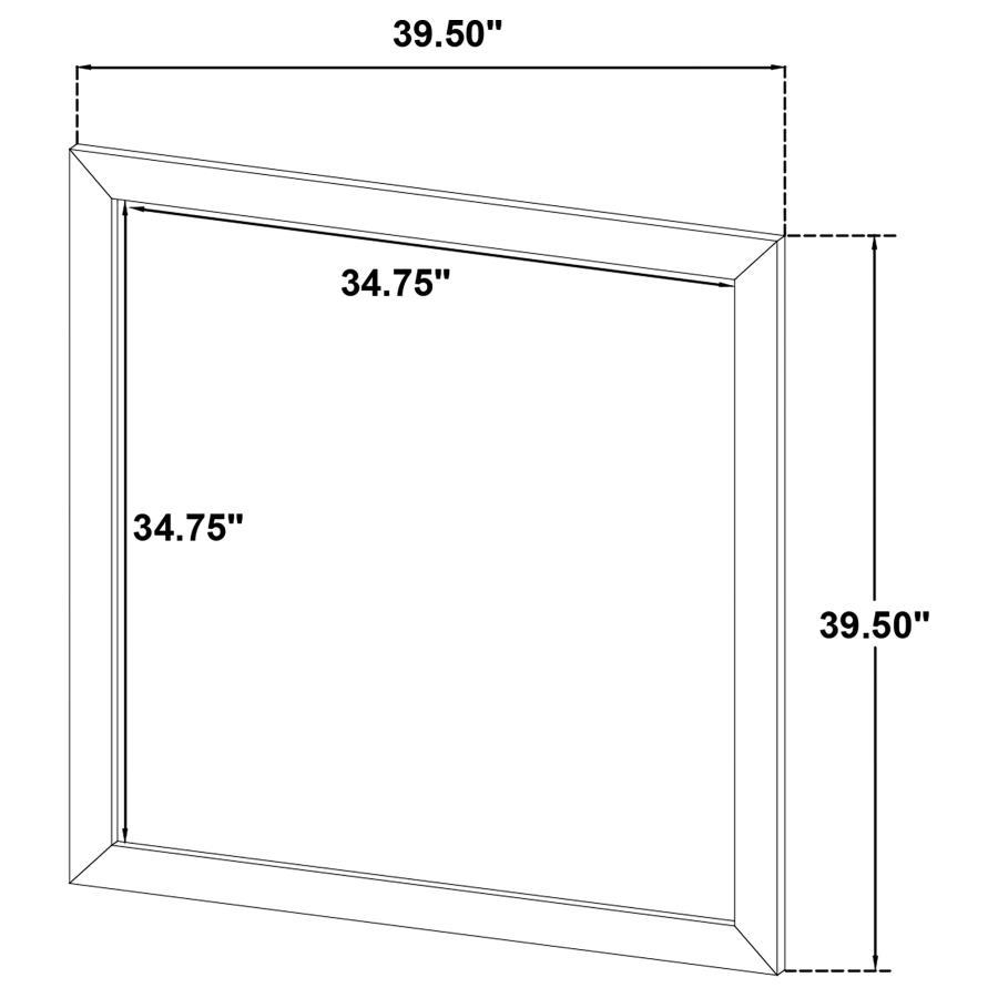 Wright - Dresser Mirror - Brown Oak Mirror modern furniture Contempo Furniture